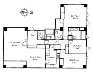 ルグラン三番町【5階】の間取り