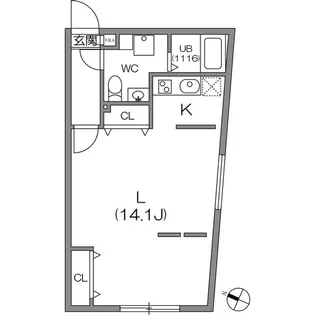 ZESTY駒沢大学II【2階】の間取り