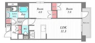 アービングウエスト大阪大和田スクエア【5階】の間取り