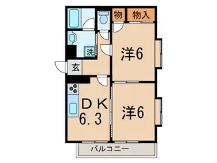 ファミネスハイツ第2【2階】の間取り