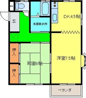 コーポミゾグチ【3階】の間取り