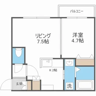 コートロティN9【1階】の間取り