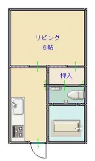 リバーサイドハイツI【2階】の間取り