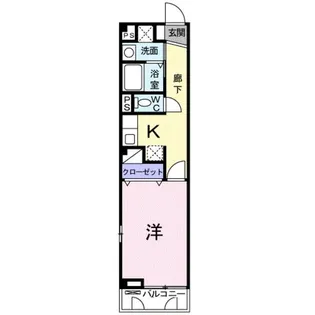 ルミネ長田B【1階】の間取り