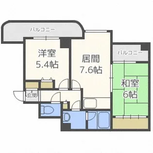 エスティ32【7階】の間取り