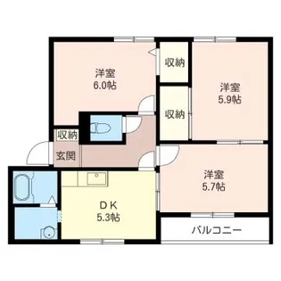 アドザックス本城B【2階】の間取り