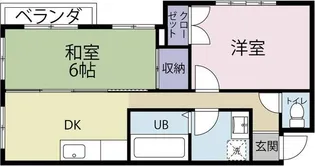 クロノス四之宮【3階】の間取り