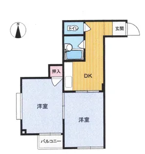 グランドハイツ玉津【4階】の間取り