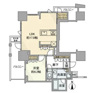 プラウドタワー名駅【18階】の間取り