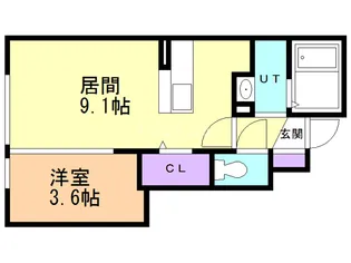 セジュールKV【1階】の間取り