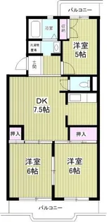 メルヴェイユヌー湘南【1階】の間取り