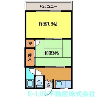 グッドライフ月出【1階】の間取り