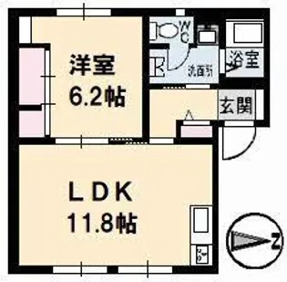 フレグランス京町【1階】の間取り
