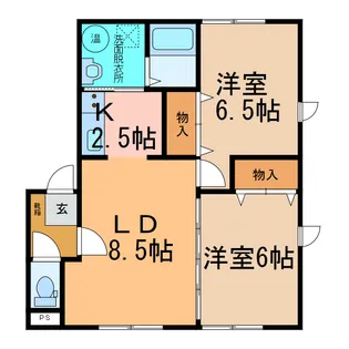 グランドールA館【1階】の間取り