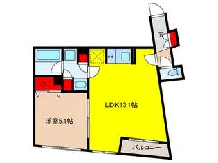 フラッフィー日本橋浜町【7階】の間取り