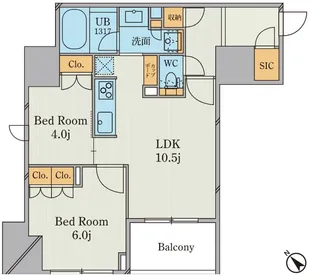 クレストコート日本橋人形町【7階】の間取り