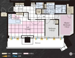 THE COURT神宮外苑【18階】の間取り