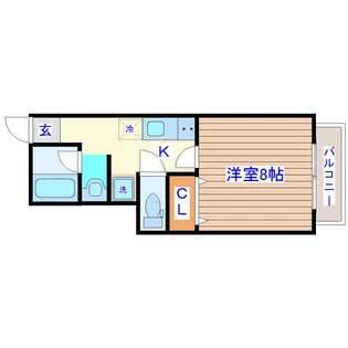 アスコット中野栄【1階】の間取り