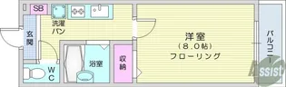 愛宕橋ステーションハイツ【3階】の間取り