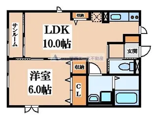 サンメゾンひの【1階】の間取り