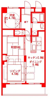 ルネス・プルミエール【3階】の間取り