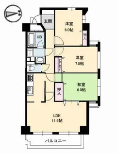 メゾン・ド・ナリヤ B棟【6階】の間取り