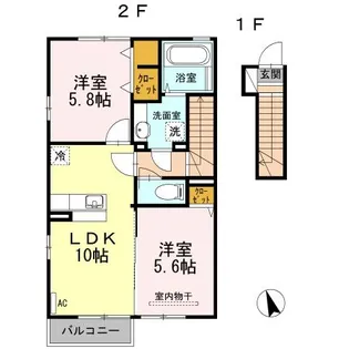 Dーroom中山【2階】の間取り