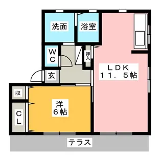 ディアス高原II【1階】の間取り