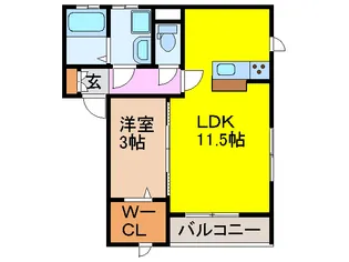 アーバンヒルズ東峰【1階】の間取り