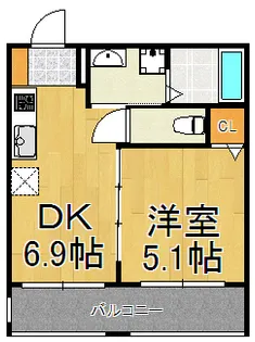 ボヌールメゾン【2階】の間取り