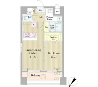 リヴィェ日本橋【4階】の間取り