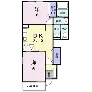 グランシュテイル【1階】の間取り