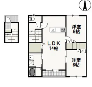 ベルリード今在家A【2階】の間取り