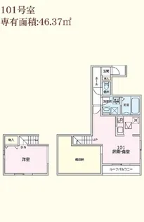 グランオネスト中町【1階】の間取り
