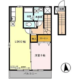 サンクレストB207【2階】の間取り