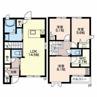 グリナージュ C【1階】の間取り