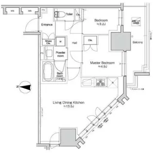 プラウドフラット錦糸町ウエスト【10階】の間取り