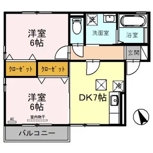 ウィルモア高浜A【1階】の間取り
