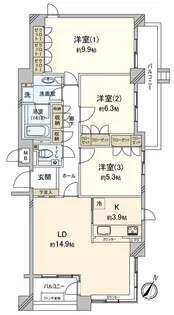 パティオス5番街【5階】の間取り