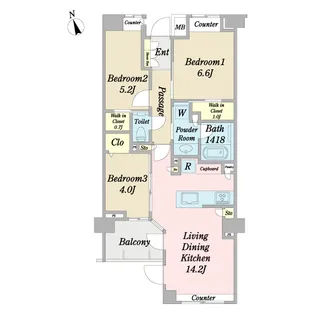 パークホームズ落合南長崎【5階】の間取り