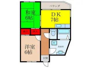 プレステ-ジフジモト【2階】の間取り