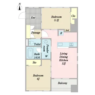 アリエッタ二子玉川【1階】の間取り