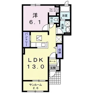 リべルテ・ミキ【1階】の間取り