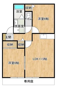 メゾンひろA【1階】の間取り