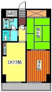 グランドメゾン秋田【6階】の間取り