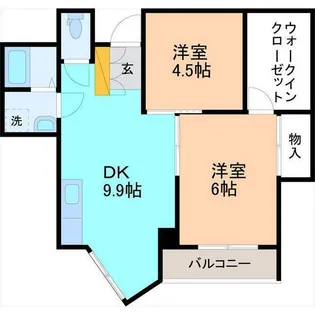 錦ホワイトハウス【1階】の間取り