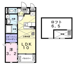 フェリーチェ野田【2階】の間取り