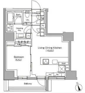 ザ・パークハビオ飯田橋プレイス【10階】の間取り