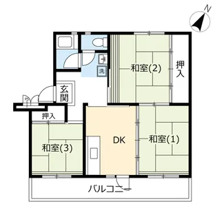 URサンヴァリエ平塚【2階】の間取り