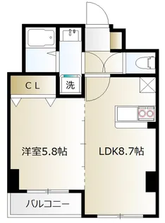 ミリアビタNo.28【5階】の間取り